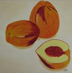 Nektarinen, Kunst aus dem Atelier Silvia Bartsch