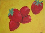 Erdbeeren, Acrylbild aus der Galerie Silvia Bartsch