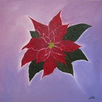 Weihnachtsstern, Kunstwerk in Acryl von Silvia Bartsch
