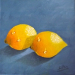 Ölgemälde, Zitrone, Obst, Künstlerin Silvia Bartsch